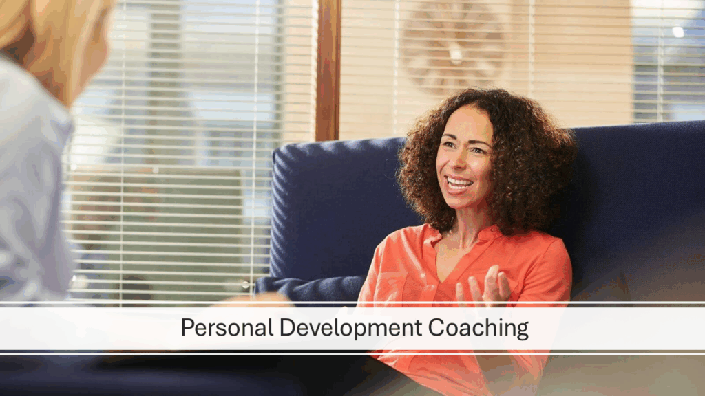 Woman engaged in a Personal Development Coaching session, enhancing mindset and professional image.